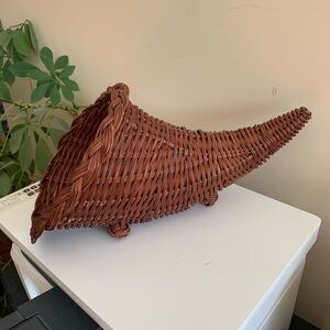 Vintage Cornucopia Basket